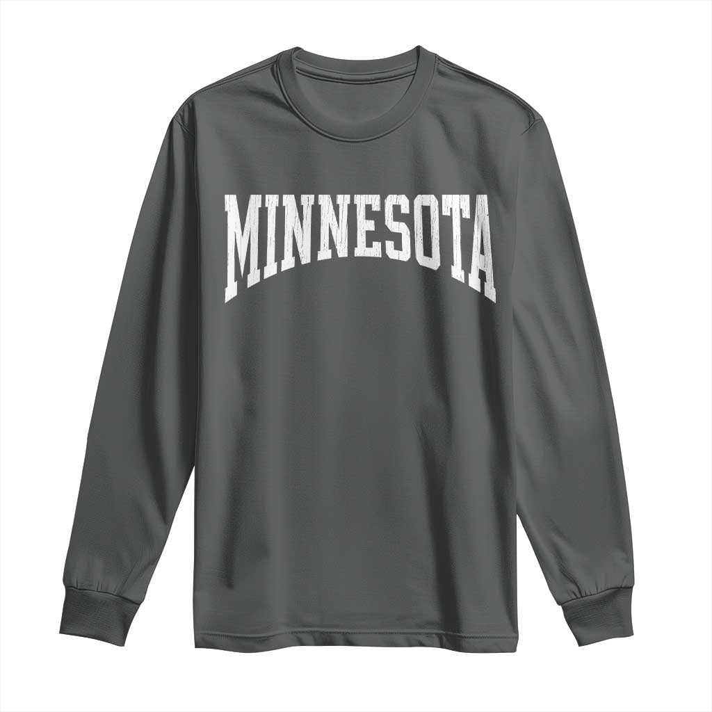 Minnesota MN State Throwback Design Vintage Long Sleeve Shirt