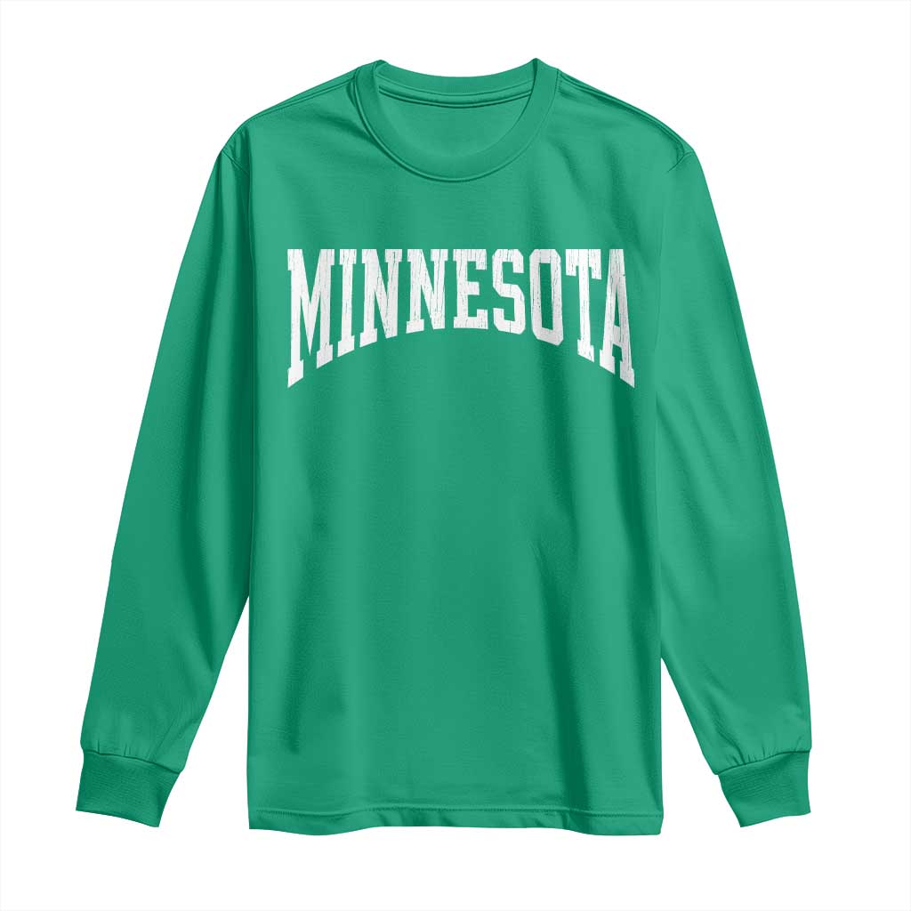 Minnesota MN State Throwback Design Vintage Long Sleeve Shirt