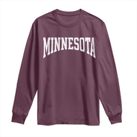 Minnesota MN State Throwback Design Vintage Long Sleeve Shirt