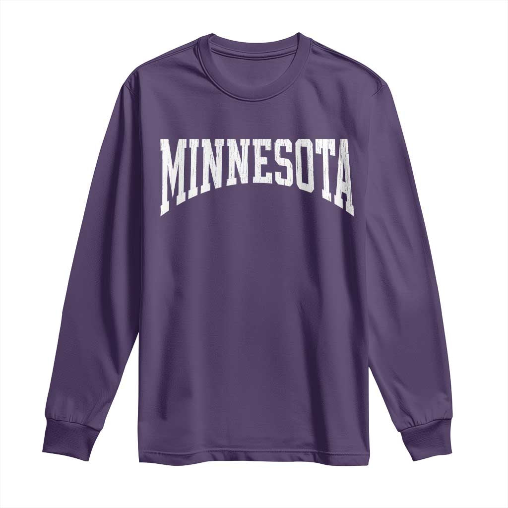 Minnesota MN State Throwback Design Vintage Long Sleeve Shirt