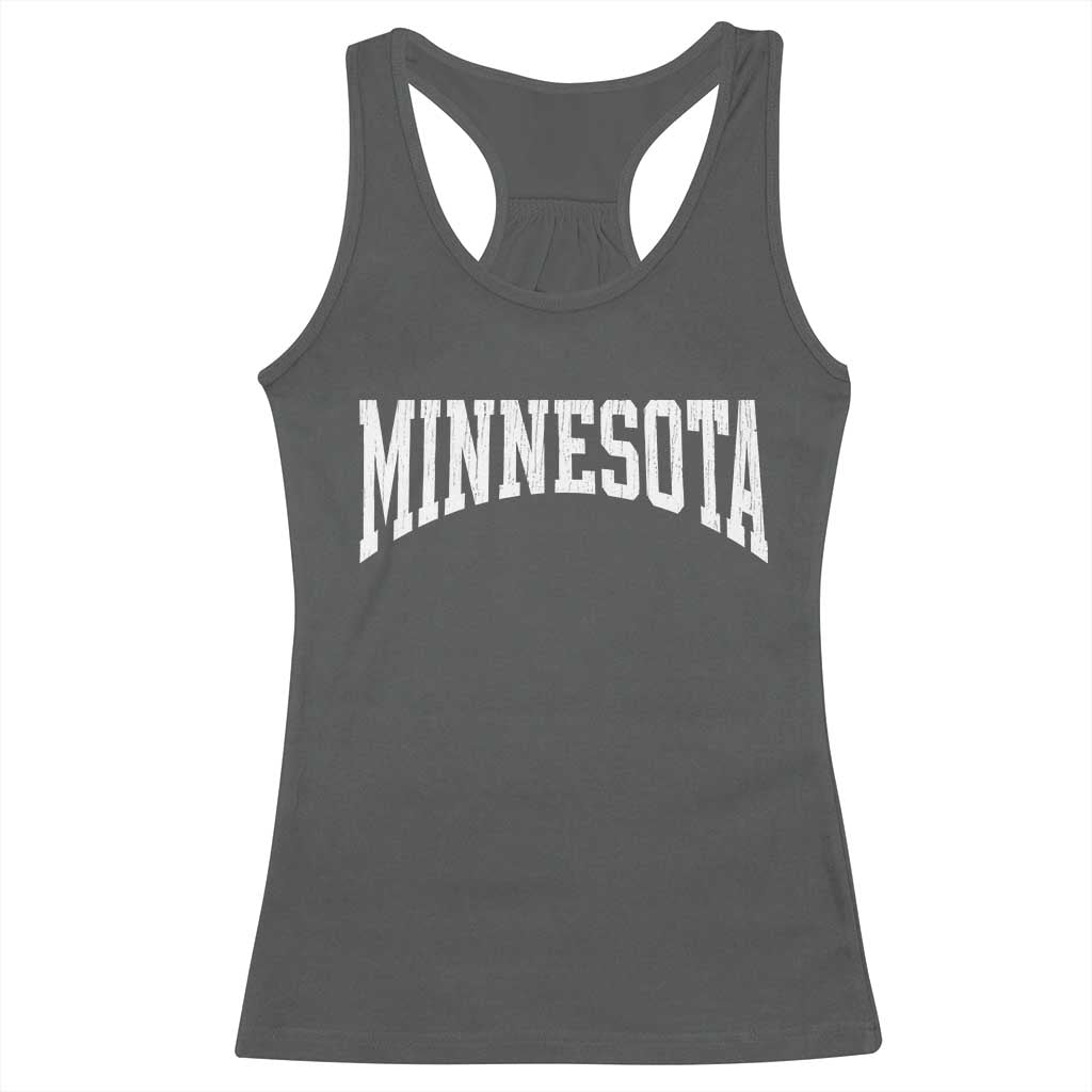Minnesota MN State Throwback Design Vintage Racerback Tank Top