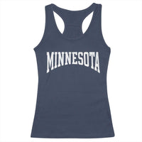 Minnesota MN State Throwback Design Vintage Racerback Tank Top