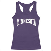 Minnesota MN State Throwback Design Vintage Racerback Tank Top