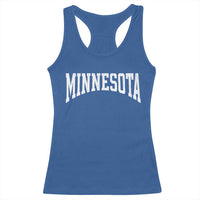 Minnesota MN State Throwback Design Vintage Racerback Tank Top