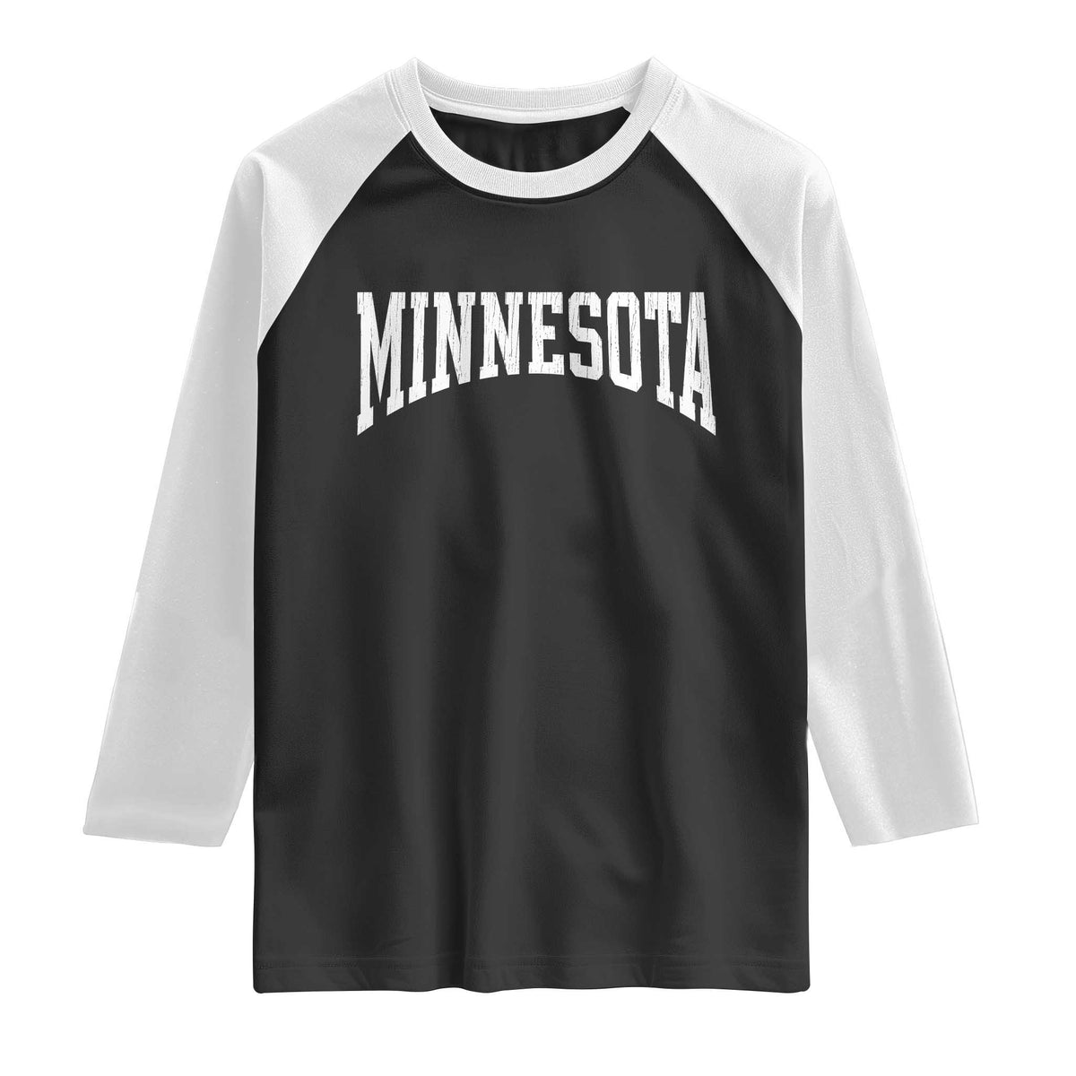 Minnesota MN State Throwback Design Vintage Raglan Shirt