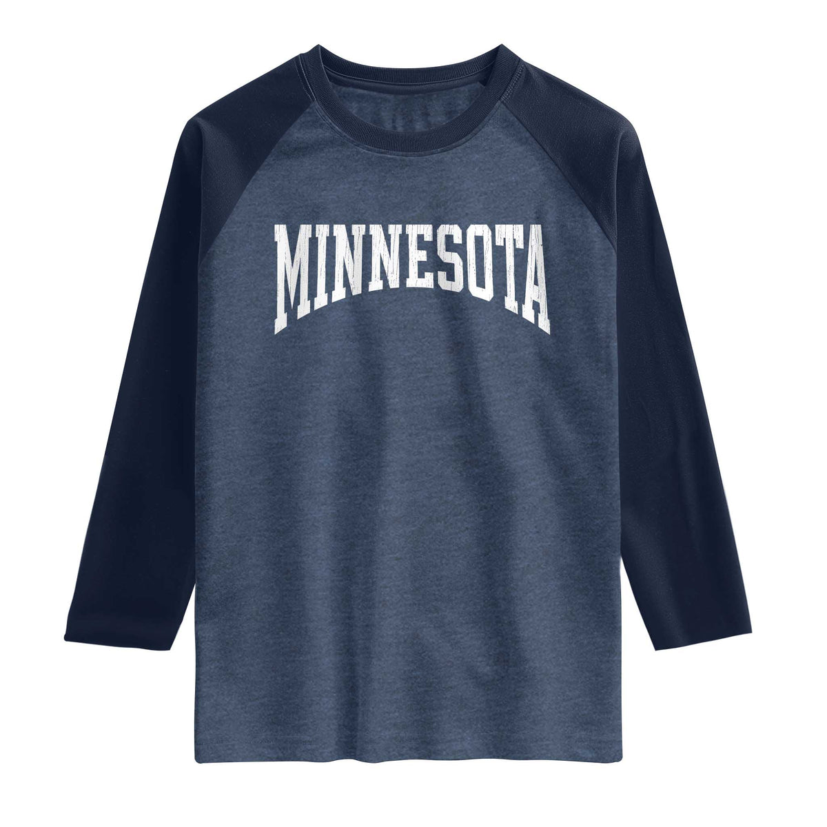Minnesota MN State Throwback Design Vintage Raglan Shirt