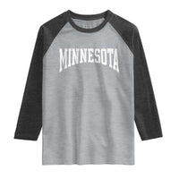Minnesota MN State Throwback Design Vintage Raglan Shirt