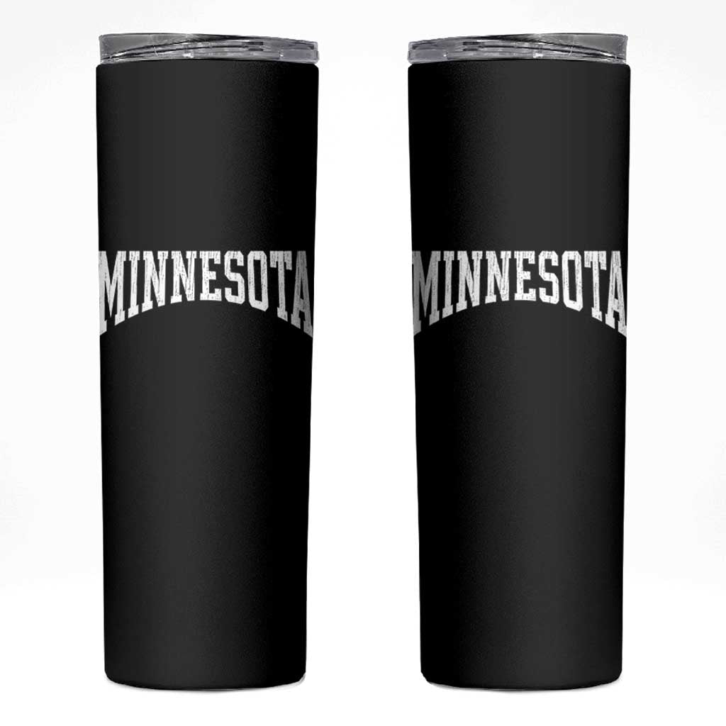 Minnesota MN State Throwback Design Vintage Skinny Tumbler