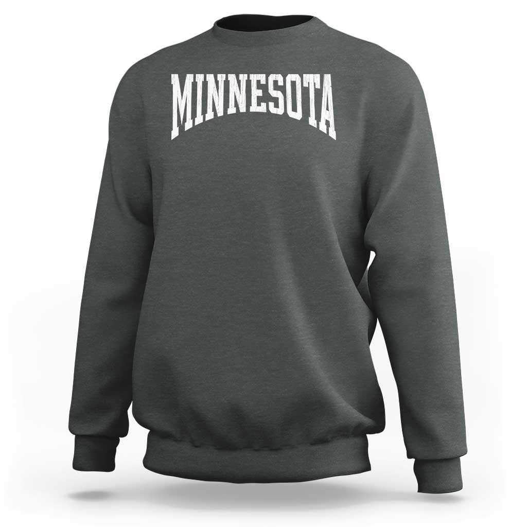 Minnesota MN State Throwback Design Vintage Sweatshirt