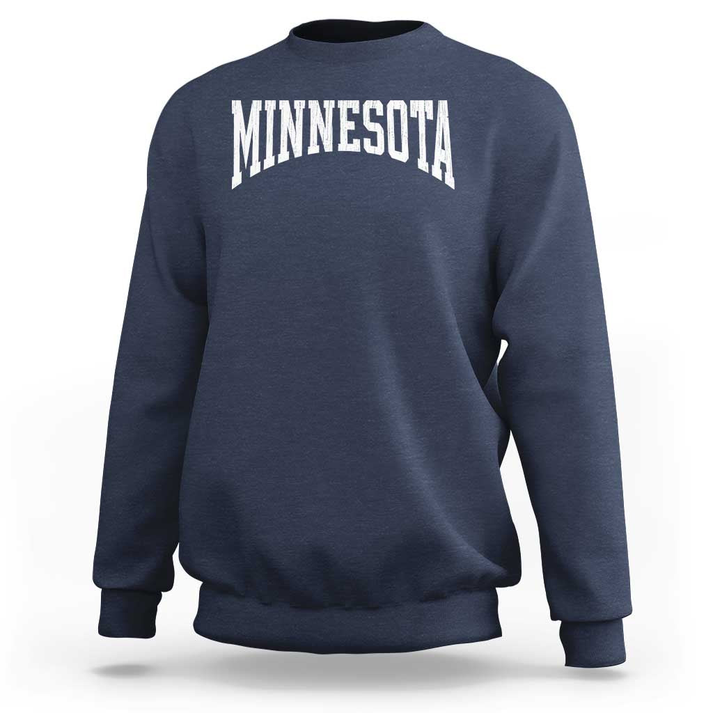 Minnesota MN State Throwback Design Vintage Sweatshirt