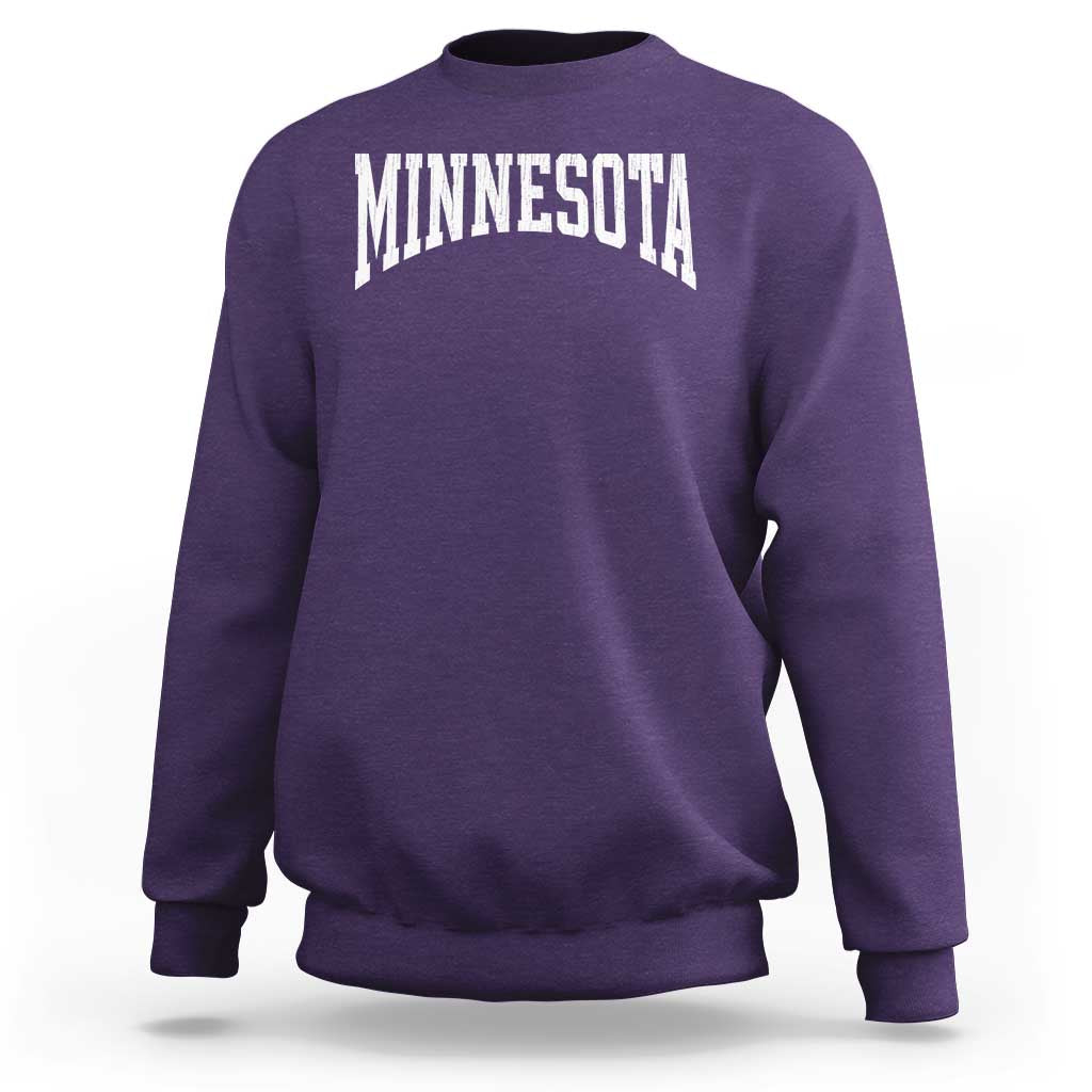 Minnesota MN State Throwback Design Vintage Sweatshirt