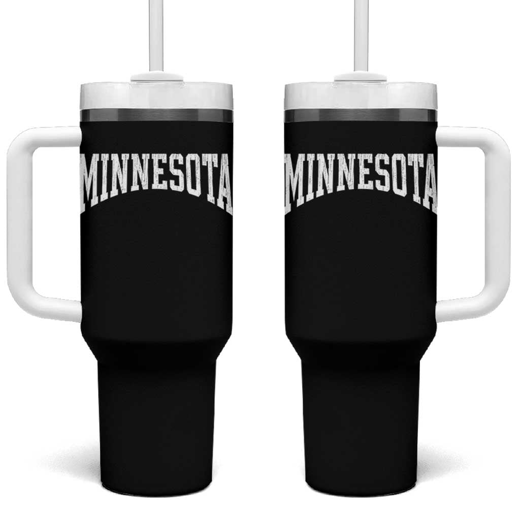 Minnesota MN State Throwback Design Vintage Tumbler With Handle