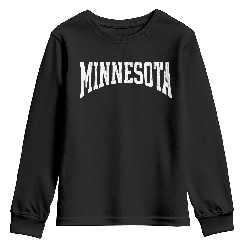 Minnesota MN State Throwback Design Vintage Youth Sweatshirt