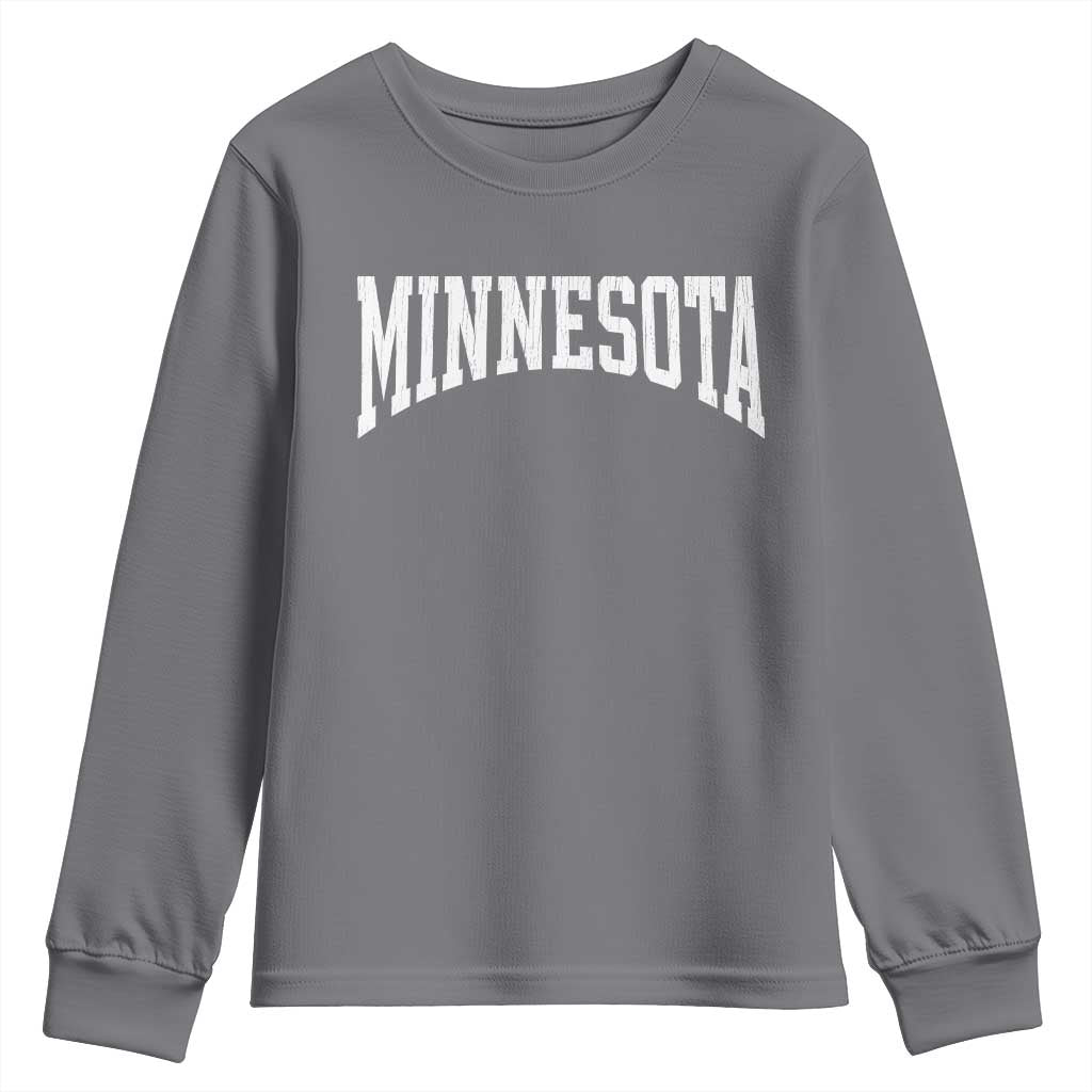Minnesota MN State Throwback Design Vintage Youth Sweatshirt
