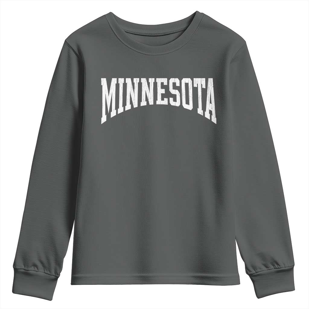 Minnesota MN State Throwback Design Vintage Youth Sweatshirt