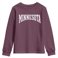 Minnesota MN State Throwback Design Vintage Youth Sweatshirt