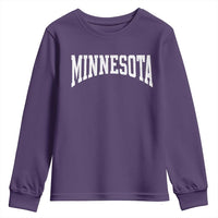 Minnesota MN State Throwback Design Vintage Youth Sweatshirt
