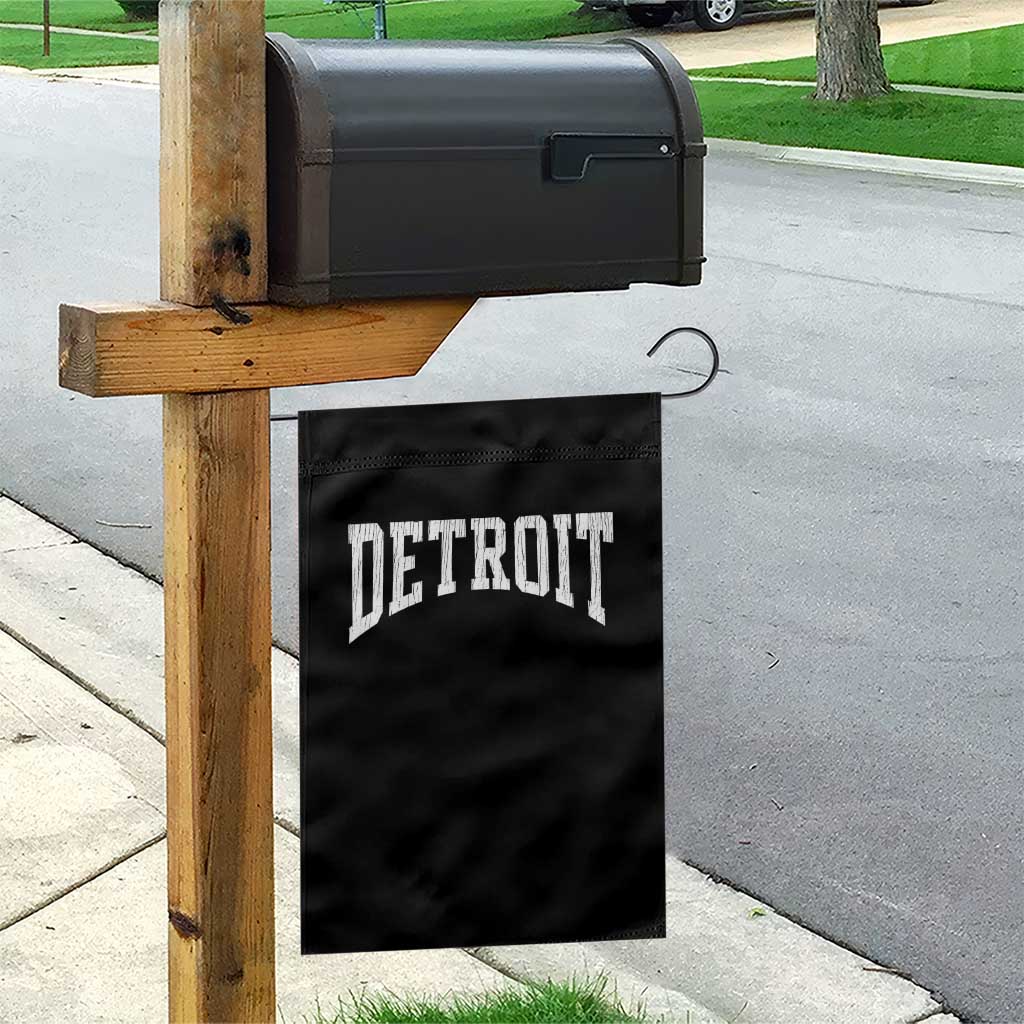 Detroit Michigan City Throwback Design Vintage Garden Flag