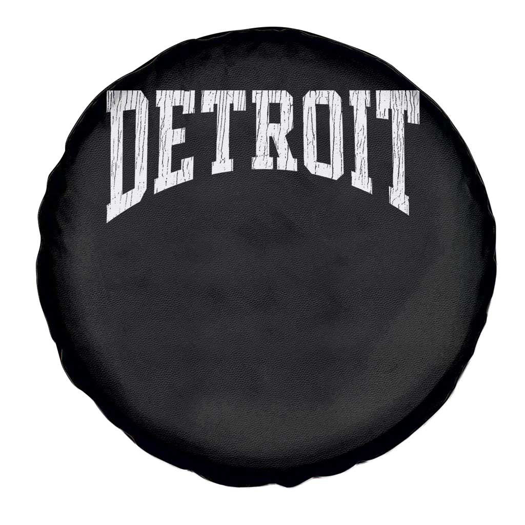 Detroit Michigan City Throwback Design Vintage Spare Tire Cover
