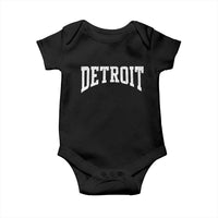 Detroit Michigan City Throwback Design Vintage Baby Onesie