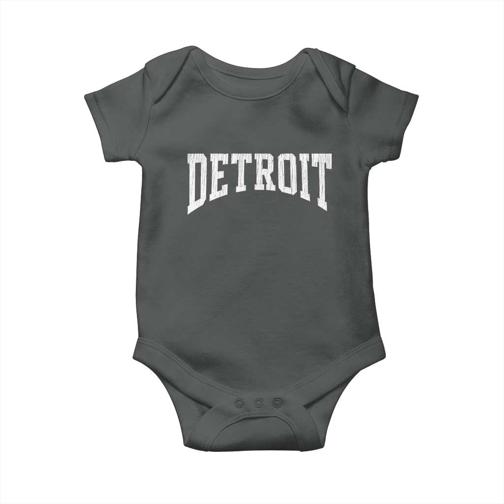 Detroit Michigan City Throwback Design Vintage Baby Onesie