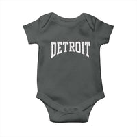 Detroit Michigan City Throwback Design Vintage Baby Onesie