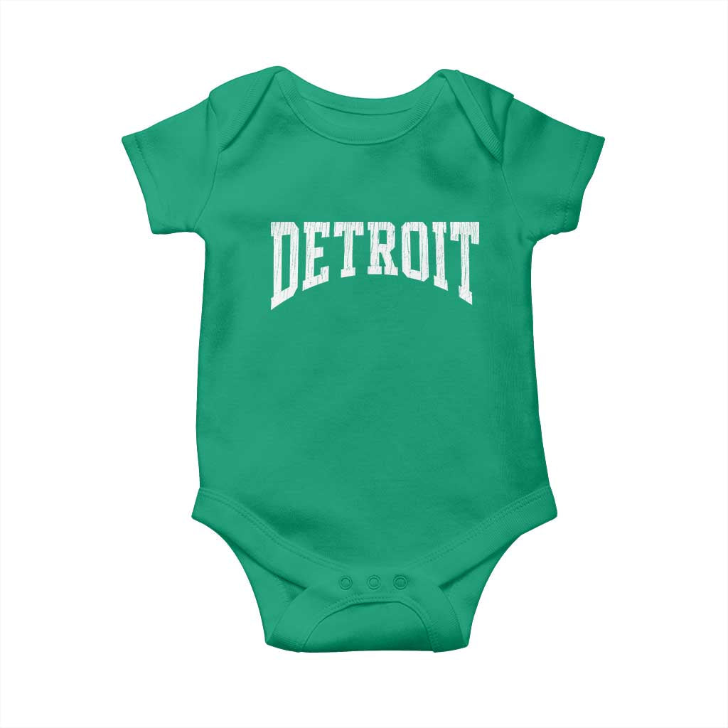 Detroit Michigan City Throwback Design Vintage Baby Onesie