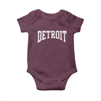 Detroit Michigan City Throwback Design Vintage Baby Onesie