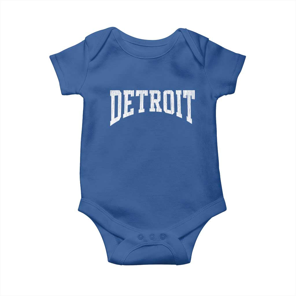 Detroit Michigan City Throwback Design Vintage Baby Onesie