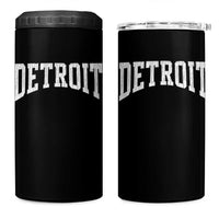 Detroit Michigan City Throwback Design Vintage 4 in 1 Can Cooler Tumbler