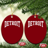 Detroit Michigan City Throwback Design Vintage Ceramic Ornament