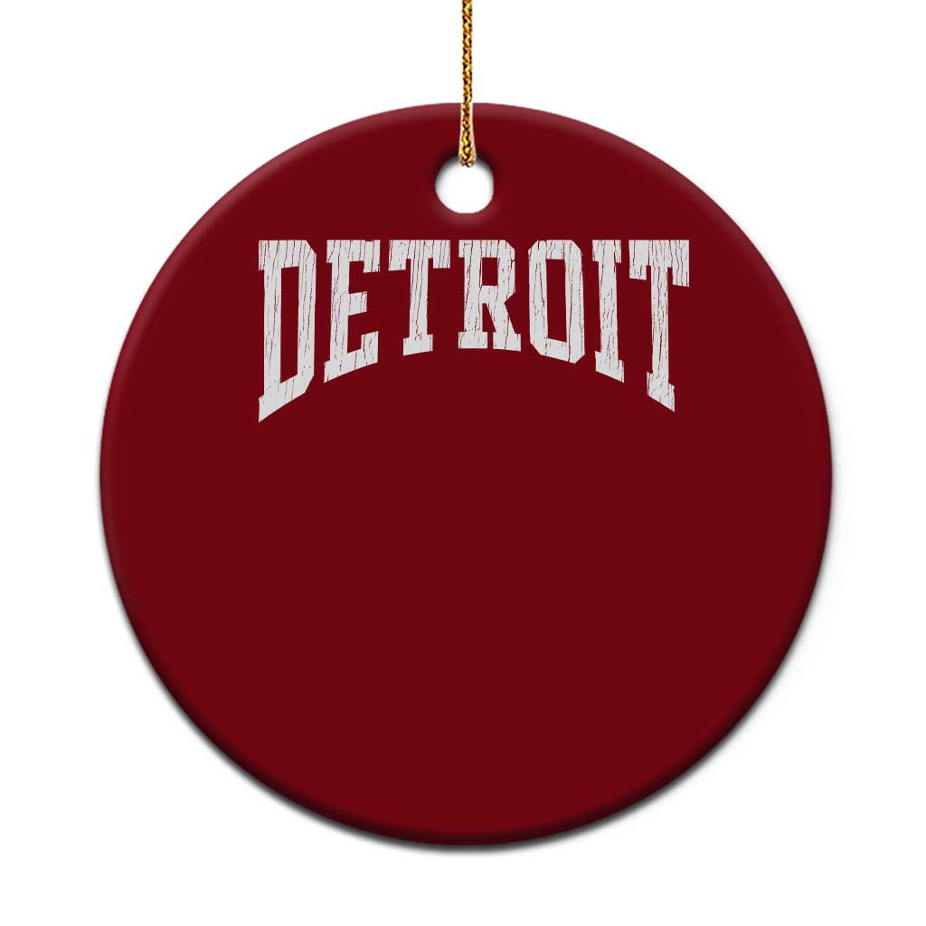 Detroit Michigan City Throwback Design Vintage Ceramic Ornament