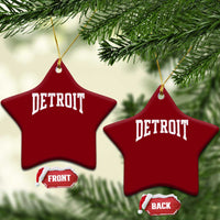 Detroit Michigan City Throwback Design Vintage Ceramic Ornament