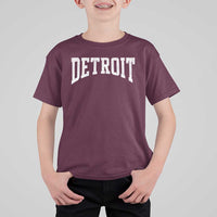 Detroit Michigan City Throwback Design Vintage T Shirt For Kid