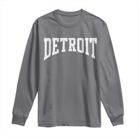 Detroit Michigan City Throwback Design Vintage Long Sleeve Shirt