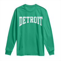 Detroit Michigan City Throwback Design Vintage Long Sleeve Shirt
