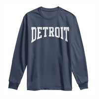 Detroit Michigan City Throwback Design Vintage Long Sleeve Shirt