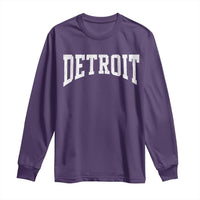 Detroit Michigan City Throwback Design Vintage Long Sleeve Shirt