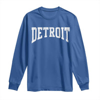 Detroit Michigan City Throwback Design Vintage Long Sleeve Shirt