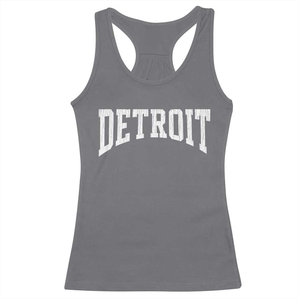 Detroit Michigan City Throwback Design Vintage Racerback Tank Top