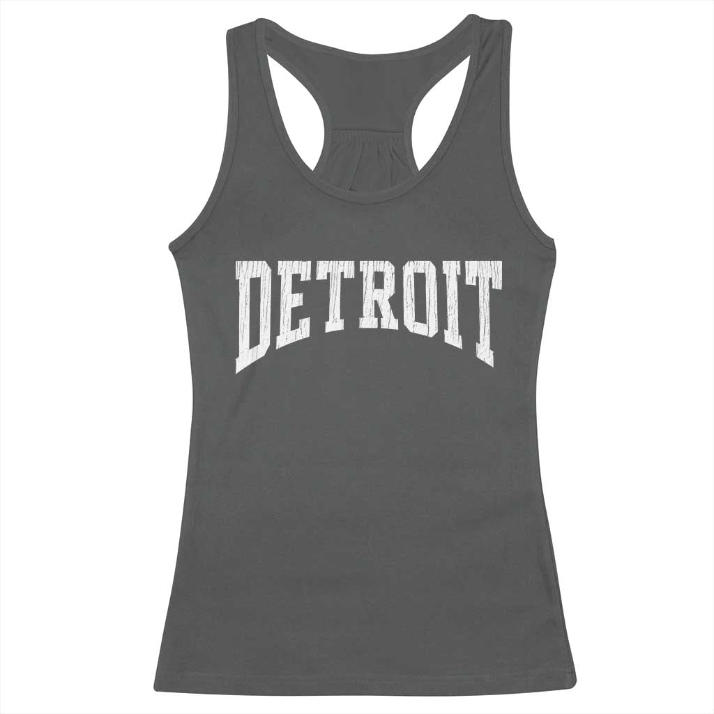 Detroit Michigan City Throwback Design Vintage Racerback Tank Top