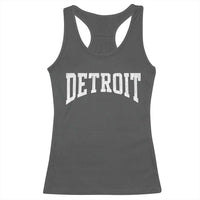 Detroit Michigan City Throwback Design Vintage Racerback Tank Top