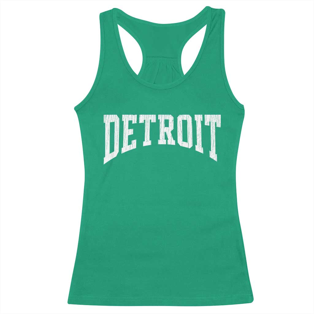 Detroit Michigan City Throwback Design Vintage Racerback Tank Top
