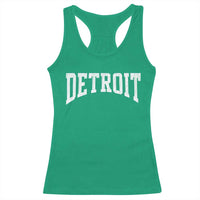 Detroit Michigan City Throwback Design Vintage Racerback Tank Top