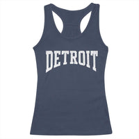 Detroit Michigan City Throwback Design Vintage Racerback Tank Top