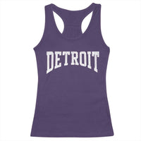 Detroit Michigan City Throwback Design Vintage Racerback Tank Top
