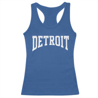 Detroit Michigan City Throwback Design Vintage Racerback Tank Top