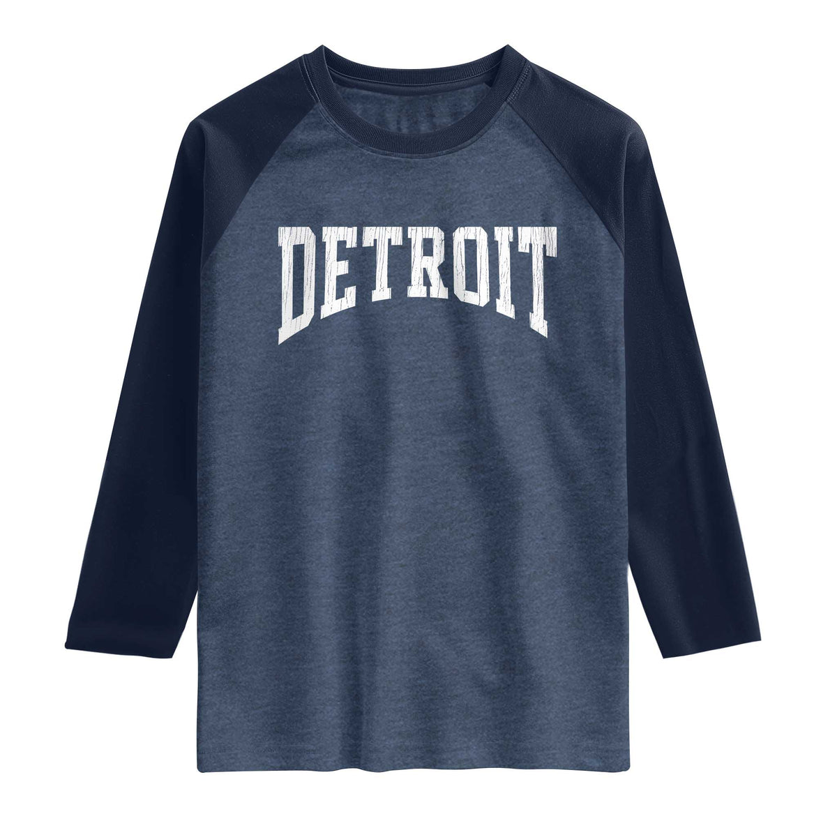 Detroit Michigan City Throwback Design Vintage Raglan Shirt