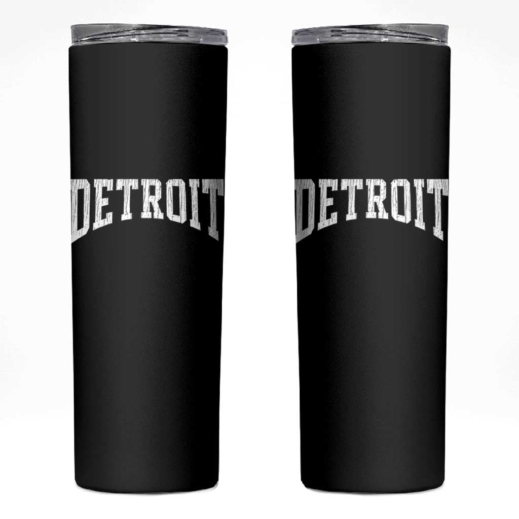 Detroit Michigan City Throwback Design Vintage Skinny Tumbler