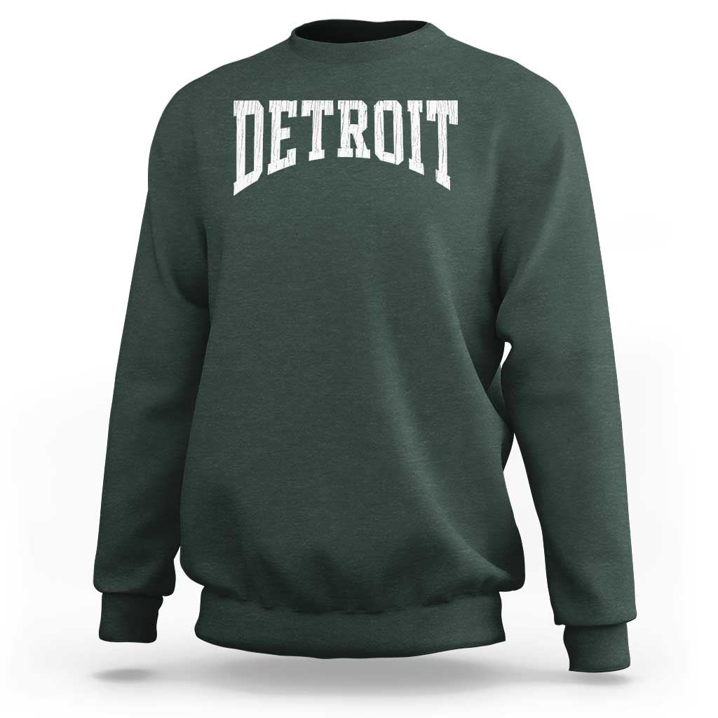 Detroit Michigan City Throwback Design Vintage Sweatshirt